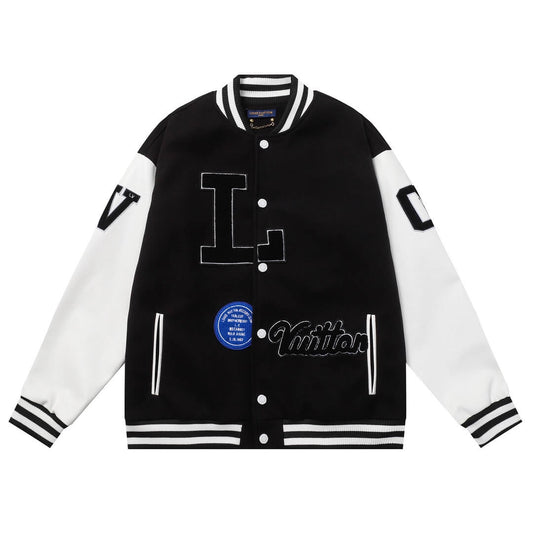 Louis Vuitton Black White Dreaming Varsity Jacket