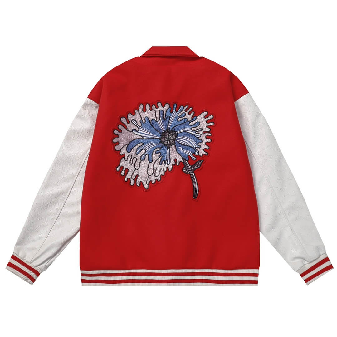 Louis Vuitton X Yayoi Kusama Flower Red Varsity Jacket