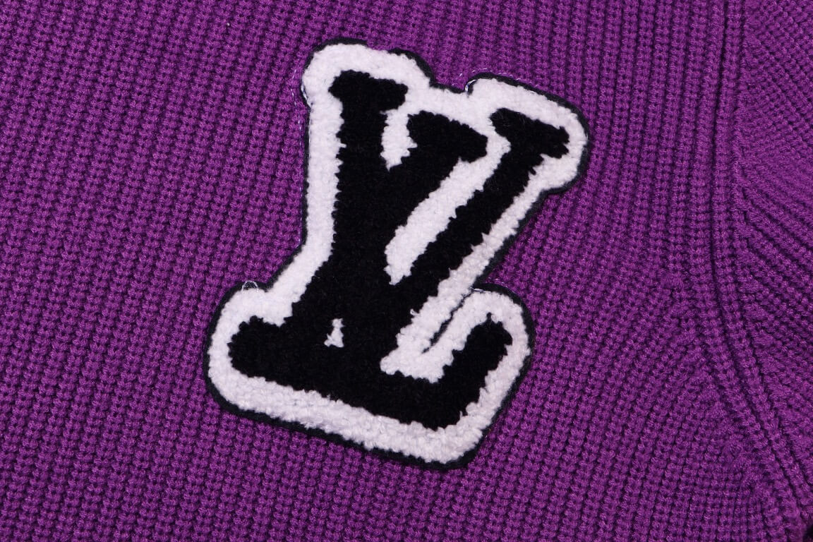 Louis Vuitton Purple  Wool Blend Crewneck Sweater