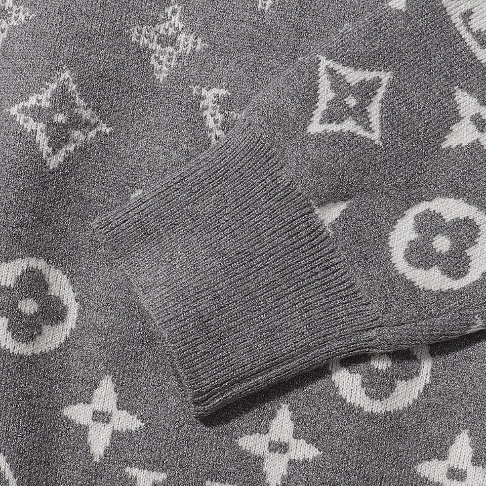 Louis Vuitton Grey and White Monogram Gradient Sweater