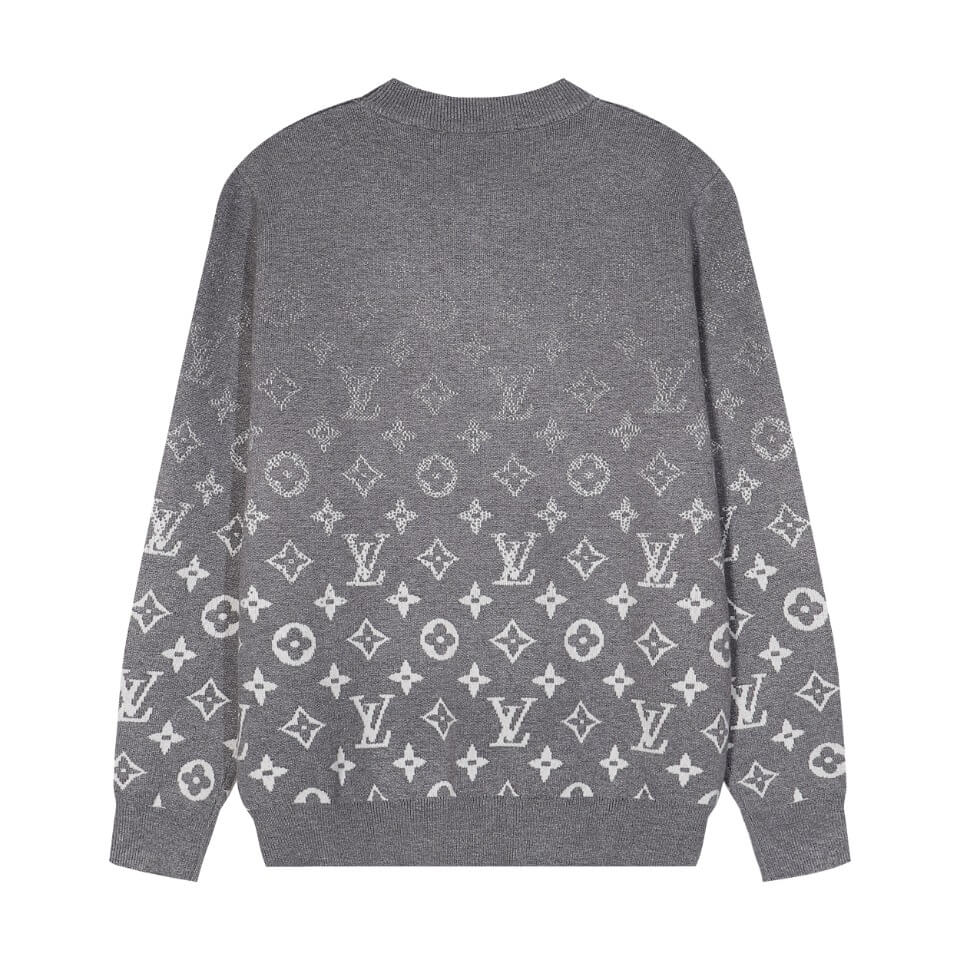 Louis Vuitton Grey and White Monogram Gradient Sweater