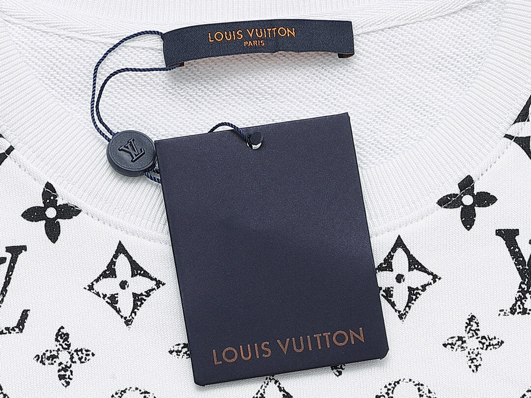 Louis Vuitton White Black Monogram Gradient Sweatshirt