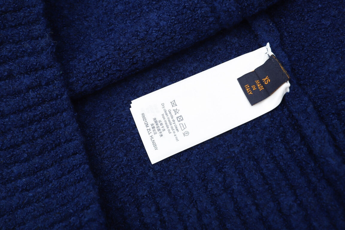 Louis Vuitton LV Blue Intarsia Crewneck Sweater