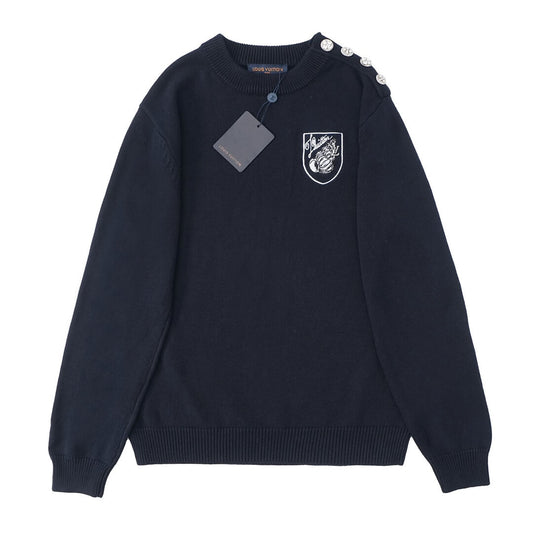 Louis Vuitton Navy Crewneck Sweater