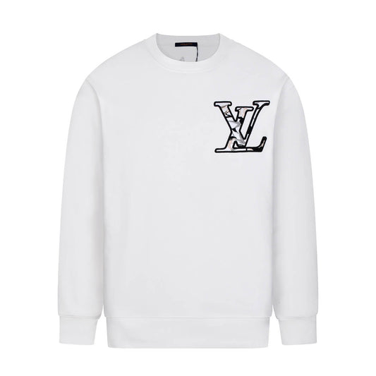 Louis Vuitton White Cotton Crewneck Sweatshirt