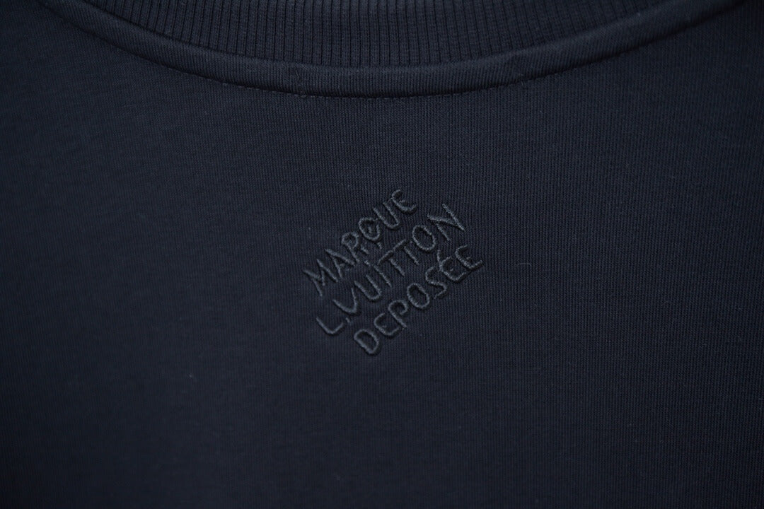 Louis Vuitton Black Cotton Signature Sweatshirt