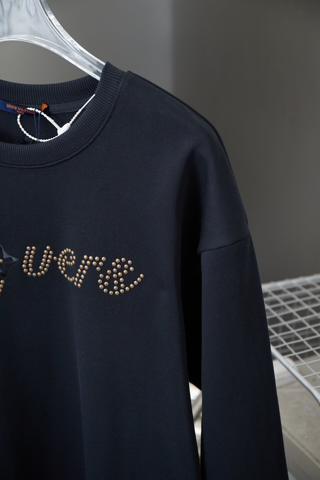 Louis Vuitton Black Cotton Signature Sweatshirt