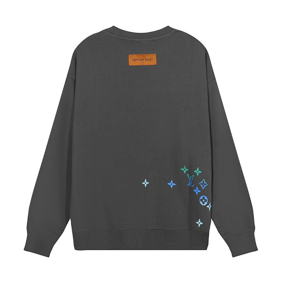 Louis Vuitton Grey Embroidered Monogram Sweatshirt