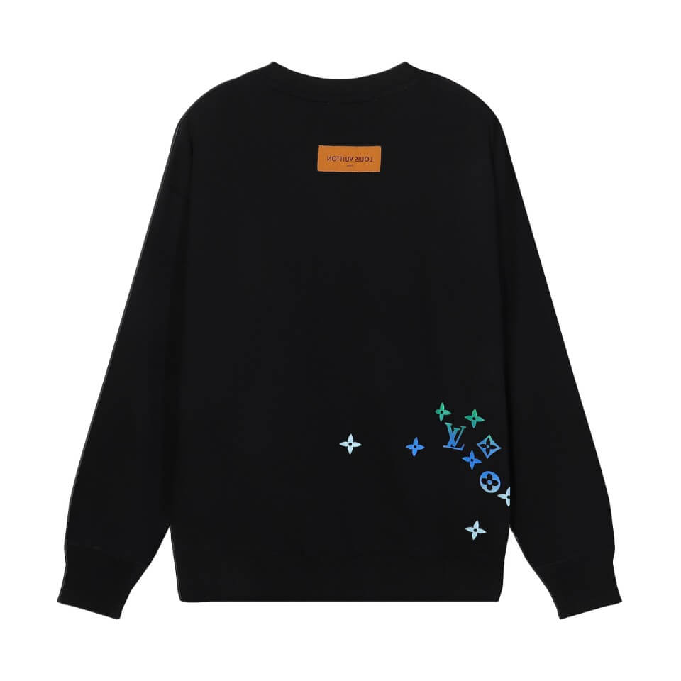 Louis Vuitton Black Embroidered Monogram Sweatshirt