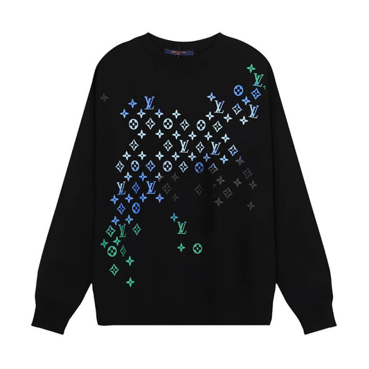 Louis Vuitton Black Embroidered Monogram Sweatshirt