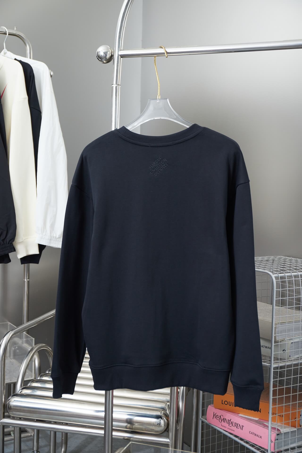 Louis Vuitton Black Cotton Signature Sweatshirt