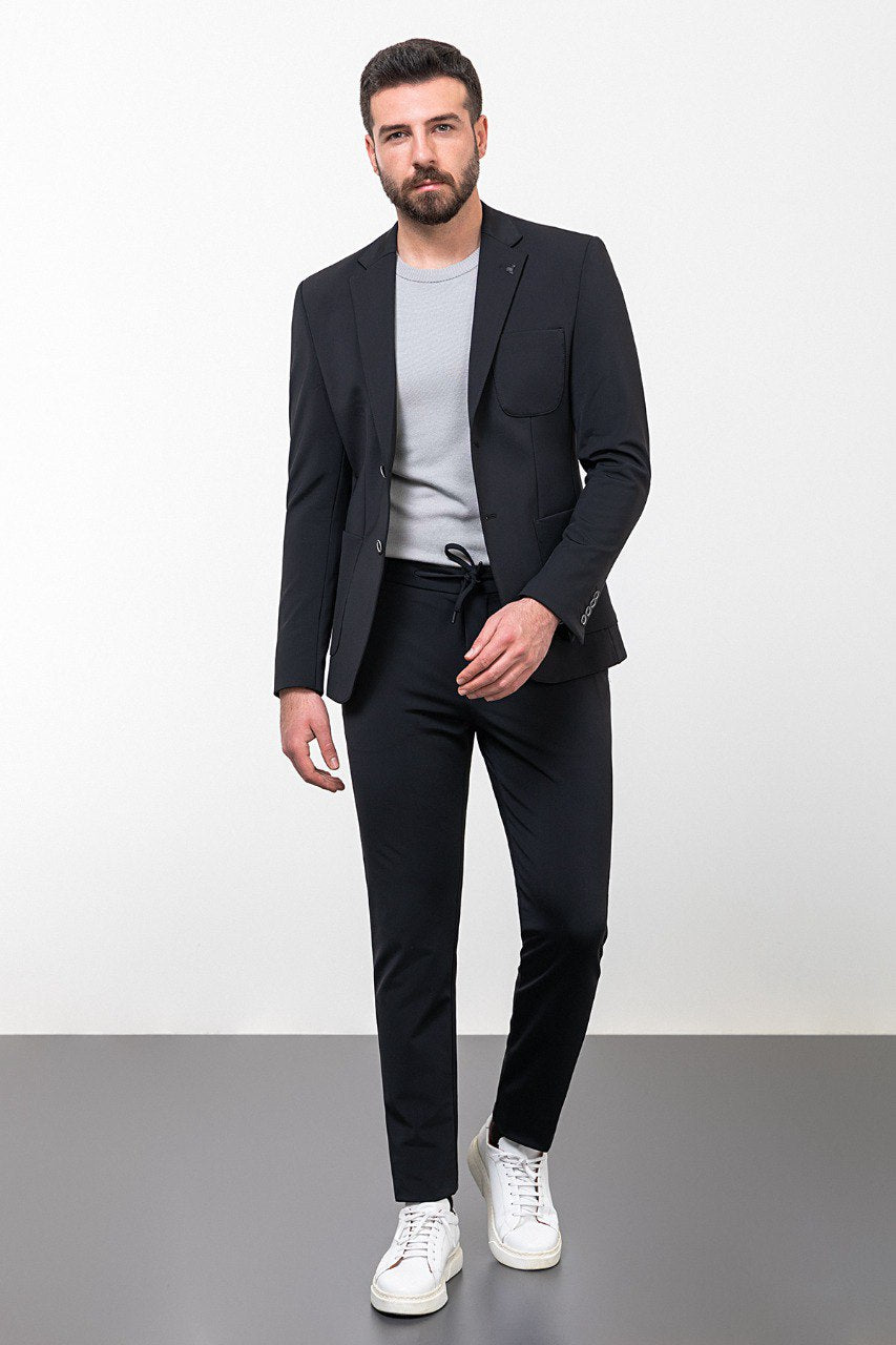 Black Smart Casual Suit for Men from HolloMen