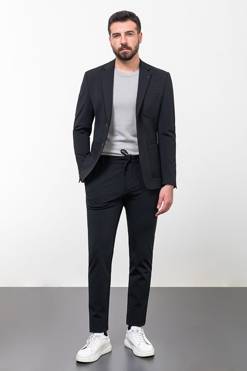 Black Smart Casual Suit for Men from HolloMen