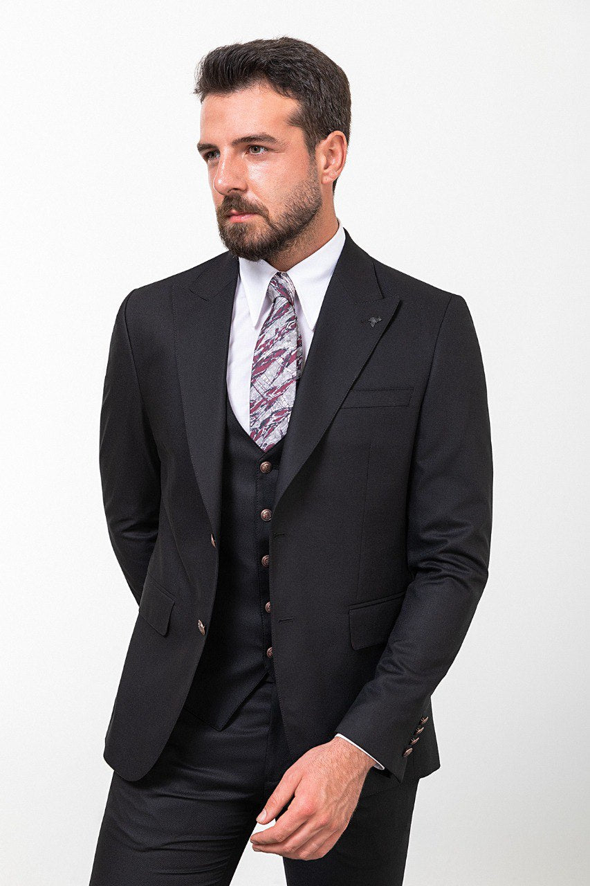 Black Suit for Men - HolloMen's Spring Summer Collection, Tailored Fit