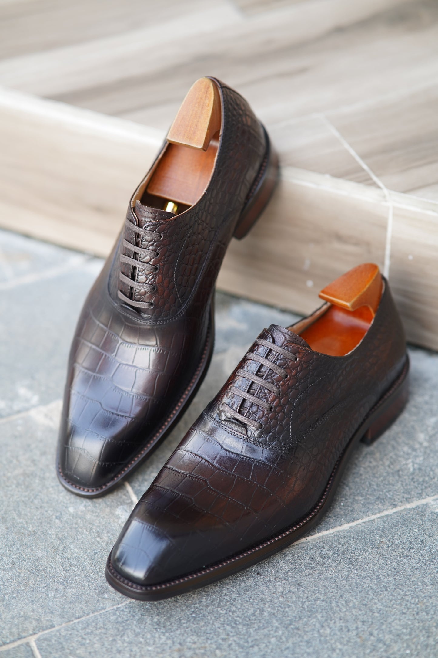 Scarpe Oxford Borgogna fatte a mano