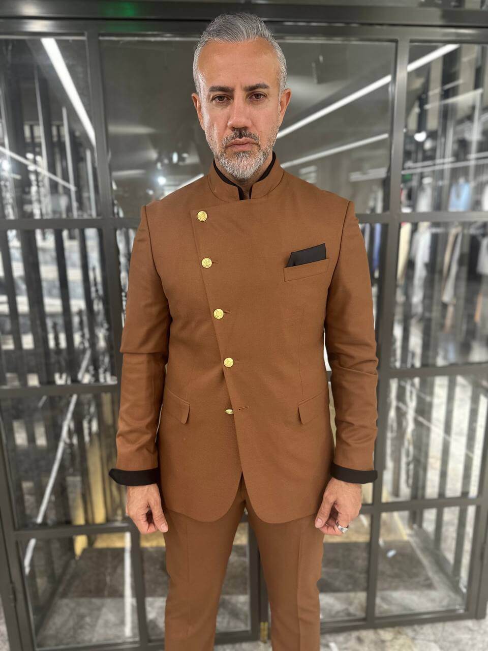 A Special Design Brown Suit on Dislay. 