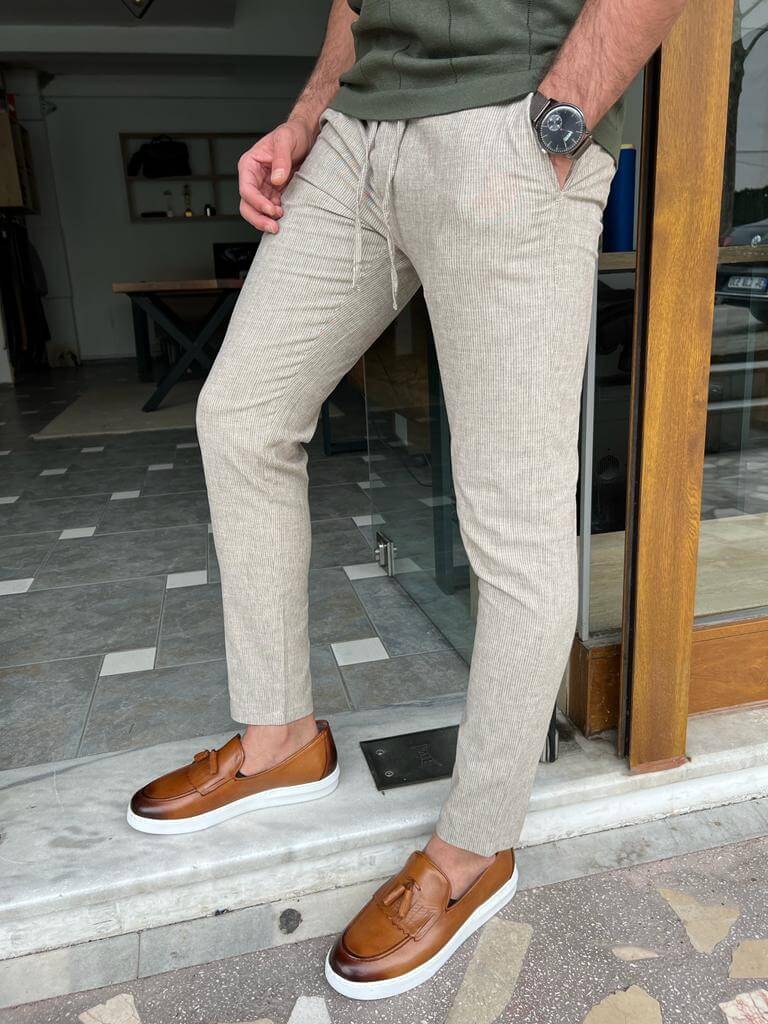 LORETTA CAPONI Straight-Leg Linen Trousers for Men | MR PORTER