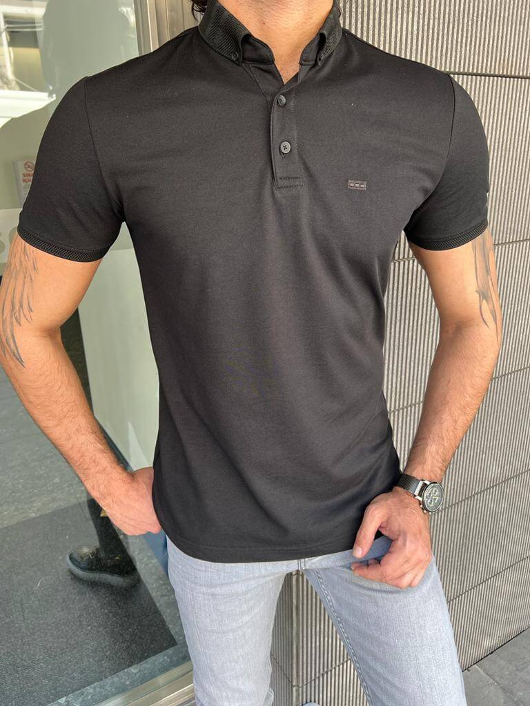 Men's Black Polo T-Shirt – HolloMen