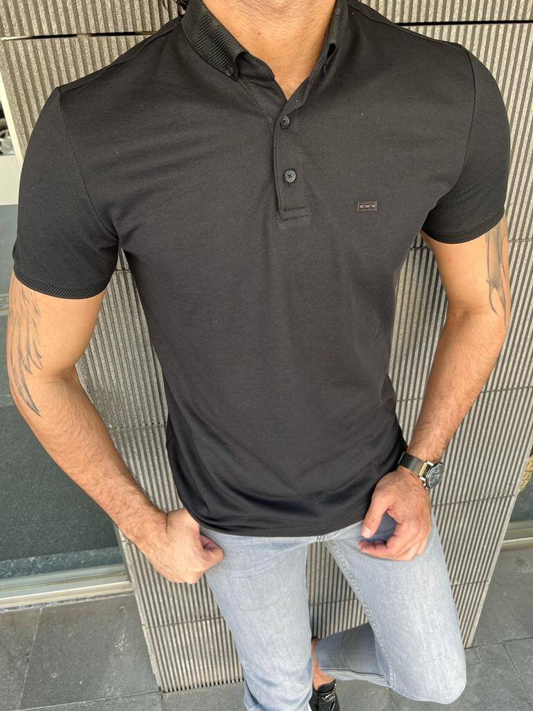 Men's Black Polo T-Shirt – HolloMen