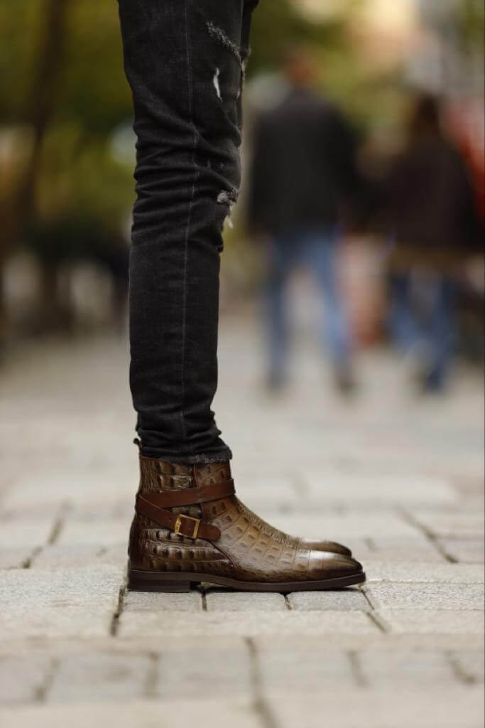 Brown Buckle Chelsea Boots – HolloMen