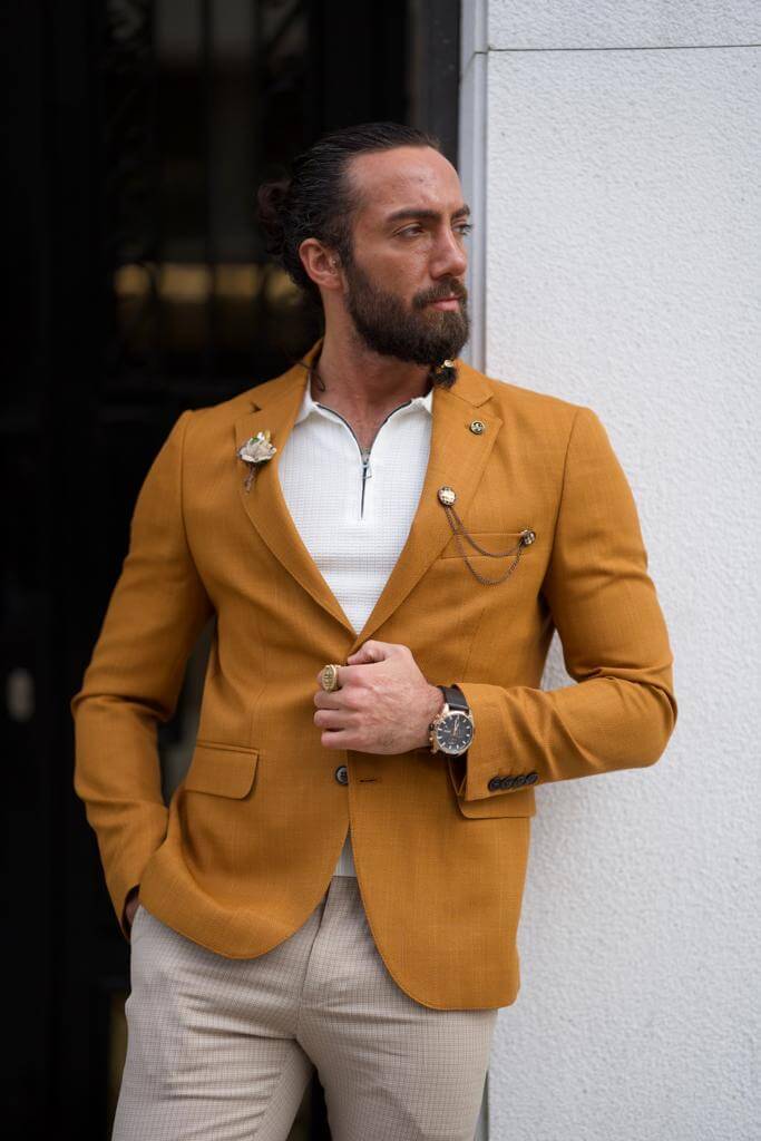 Unorthodox Cotton Twill Jacket - Mustard Yellow – BLEDLA