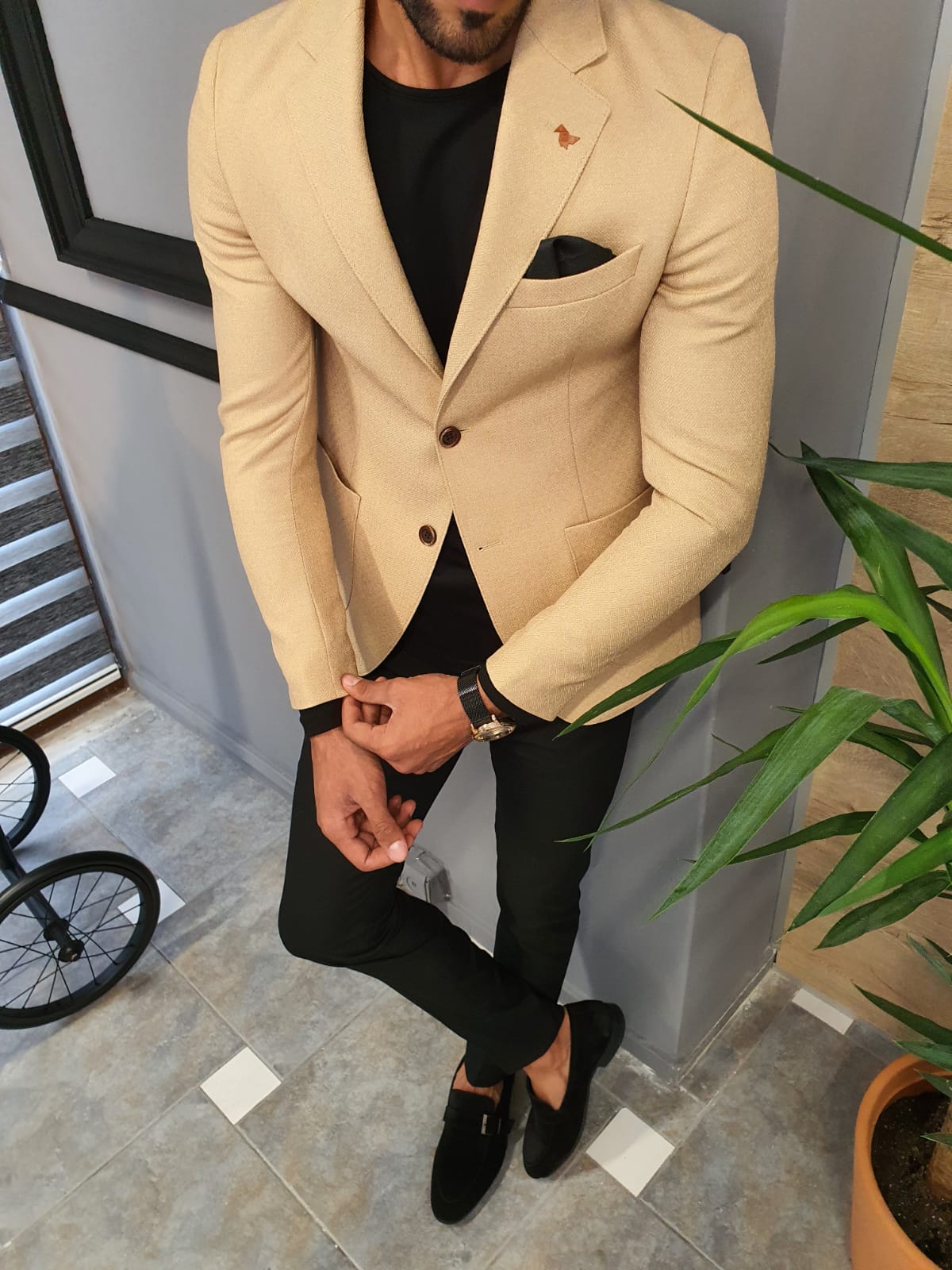 Costume Homme Mariage Beige Jacket Navy Blue Pants Slim Fit Prom Men Suits  Casual Party Male Blazer Terno Masculino Pieces Suits AliExpress   lupongovph