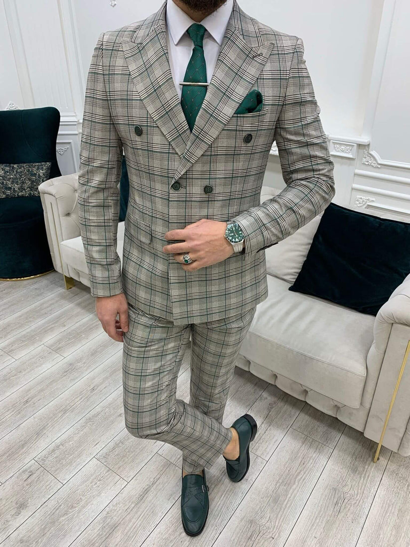 Green Double Breasted Suit – HolloMen