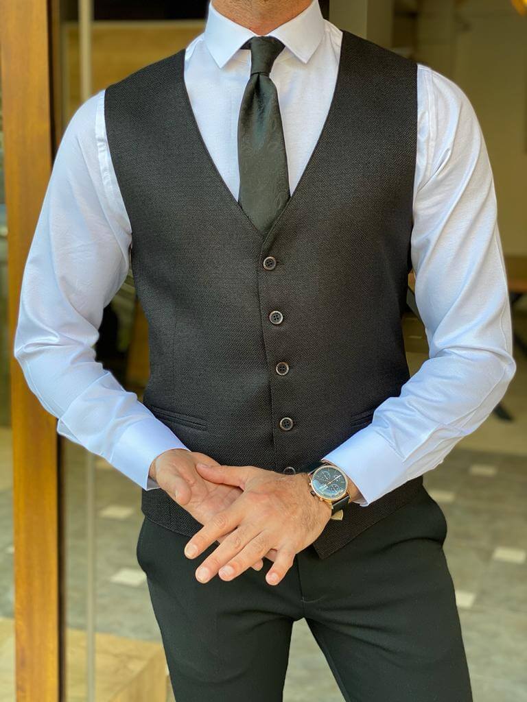 Hollo Black Waist Coat HolloMen