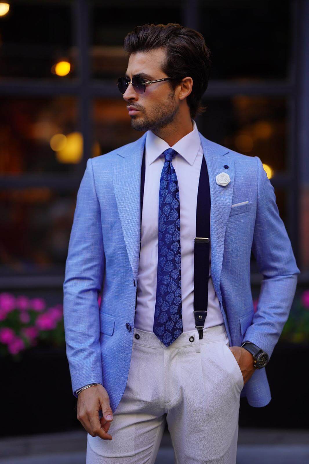 One of our favorite looks for winter: an updated dress-casual. Classic blue  flannel blazer, paired with a 5 pocket cream trouser and snea... | Instagram