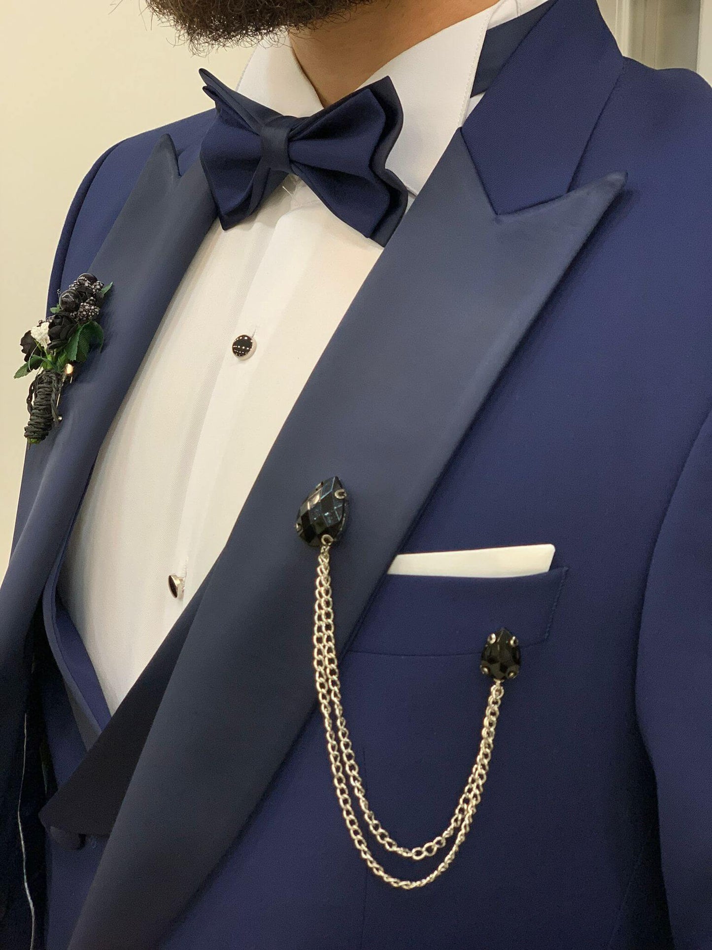 Nile Slim Fit Blue Prom Tuxedo – HolloMen