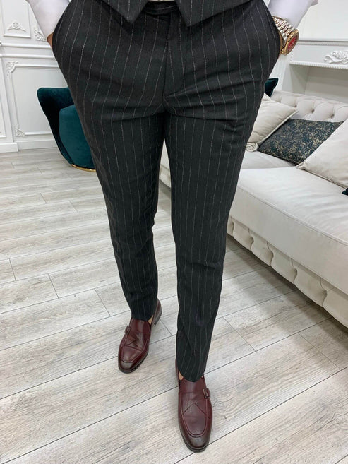 Slim Fit Smoked Suit – HolloMen