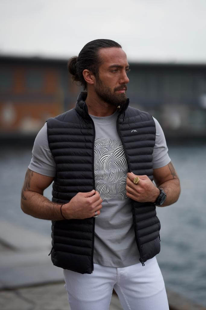 Down top vest white